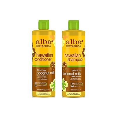 Alba Botanica, Drink It Up Coconut Milk Hawaiian Duo set Conditioner and Shampoo