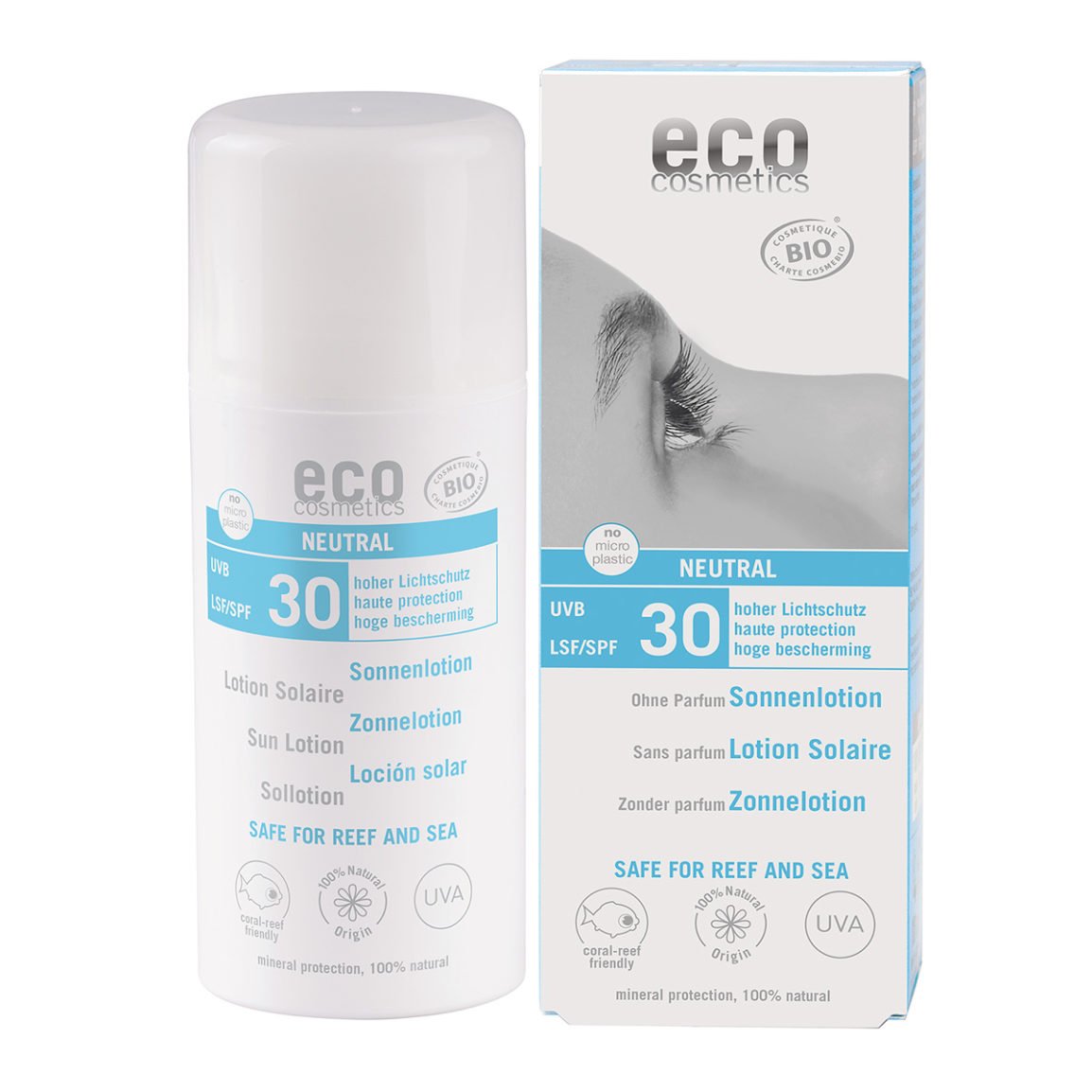 eco cosmetics eco Sonnenlotion LSF 30+ für sensible Haut