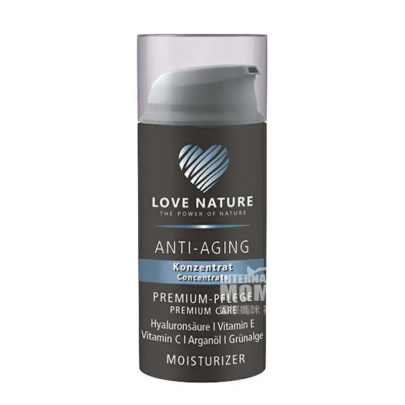Love Nature Anti Aging Konzentrat 30ml mit hochdosierter/m Hyaluronsäure | Vitamin C | Arganöl | Vitamin E