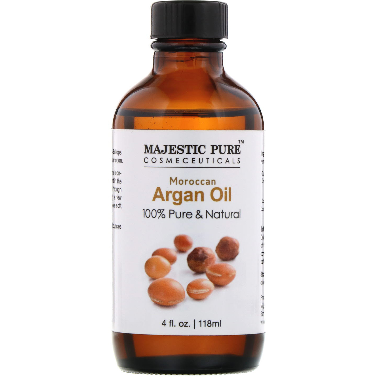 Moroccan Argan Oil for Hair and Skin From Majestic Pure