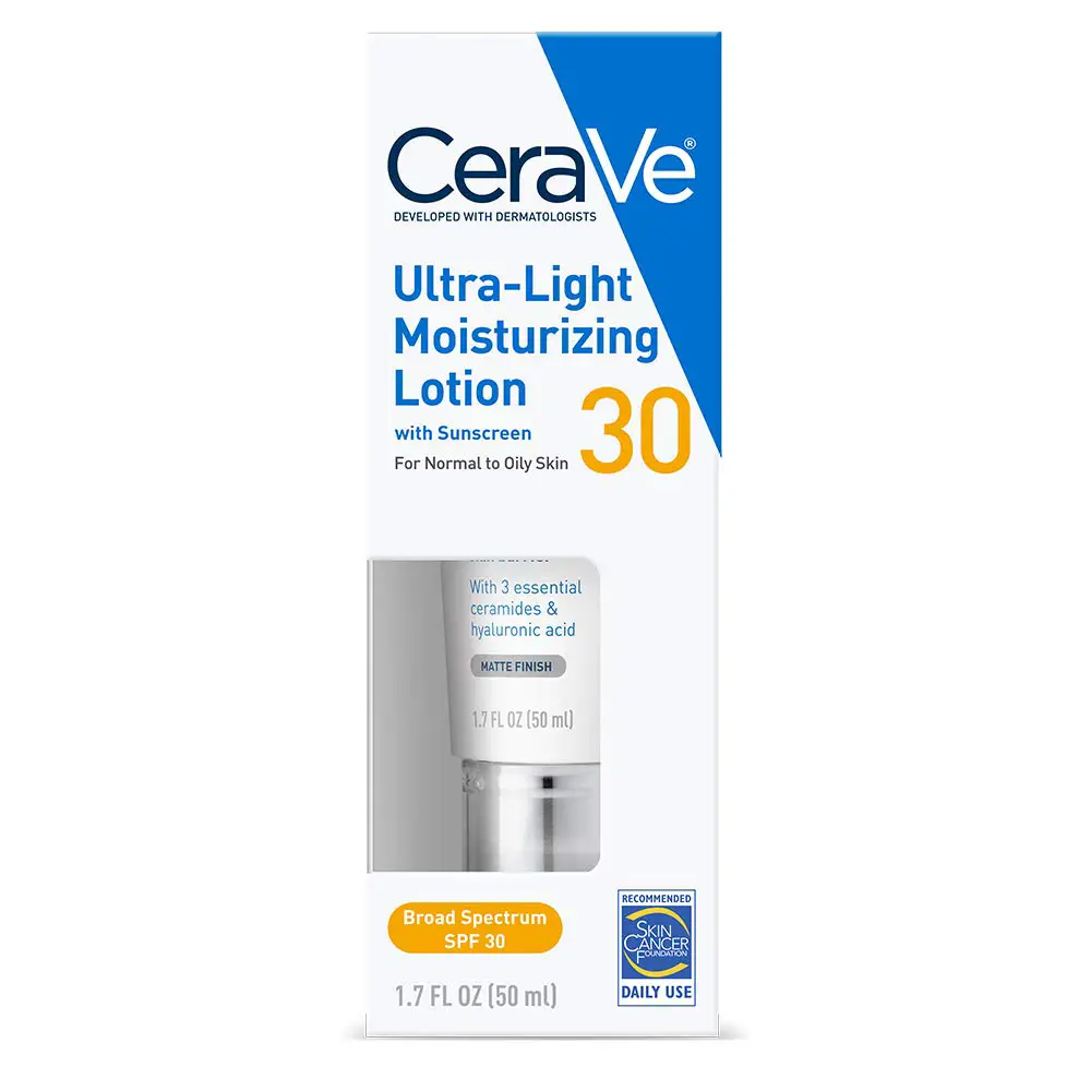 CeraVe Ultra-Light Face Lotion / Face Moisturiser with Sunscreen (SPF 30)